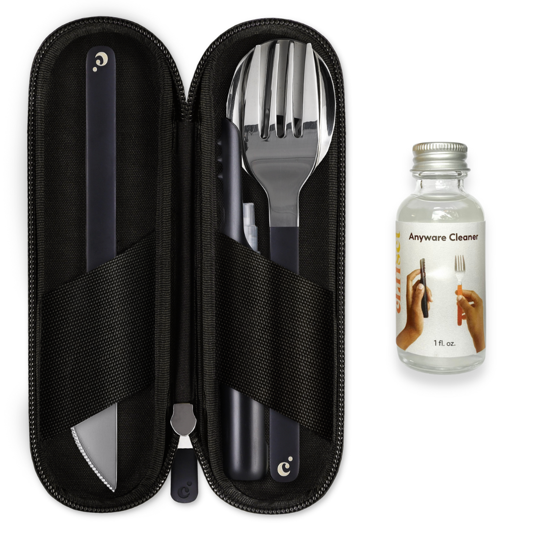 Mindful Nature Stainless Steel 8-piece Reusable Utensil Set in Carryin